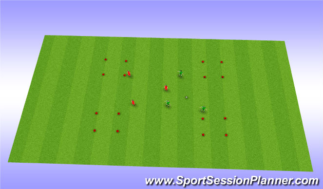 Football/Soccer Session Plan Drill (Colour): 4 box Game