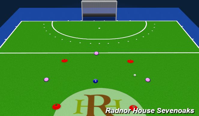 Hockey Session Plan Drill (Colour): Get out of the box