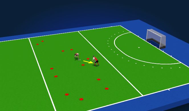Hockey Session Plan Drill (Colour): Passing through Gates