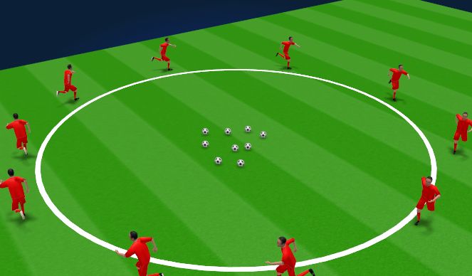 Football/Soccer Session Plan Drill (Colour): Musical Soccer Balls