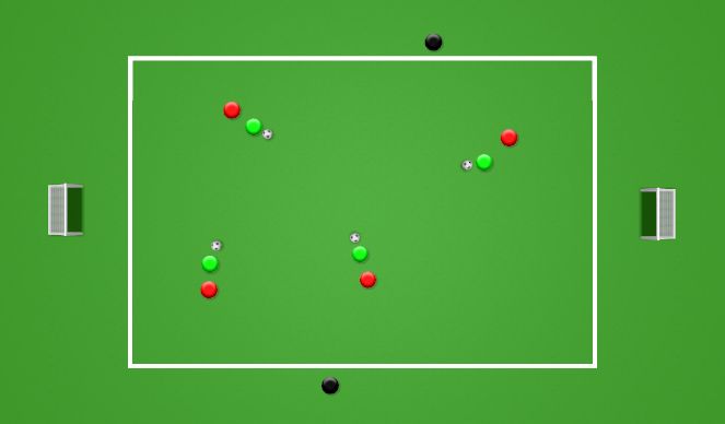 Football/Soccer Session Plan Drill (Colour): Cat & Mouse