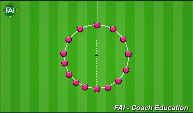 Football/Soccer Session Plan Drill (Colour): Circle Warm Up