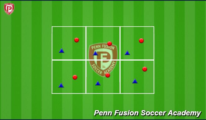 Football/Soccer Session Plan Drill (Colour): Warmup - Knee tag