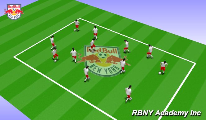 Football/Soccer Session Plan Drill (Colour): Warm Up