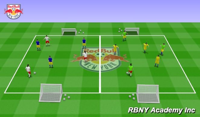 Football/Soccer Session Plan Drill (Colour): Match (Tournament Style)
