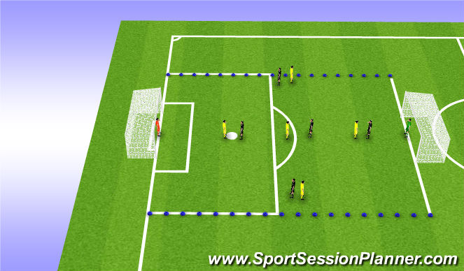 Fútbol Ejercicio del Plan de Sesiones (Color): Free Play - 6v6