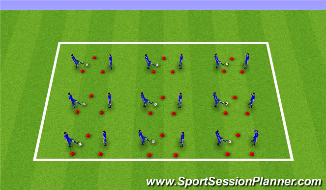 Football/Soccer Session Plan Drill (Colour): Warm Up