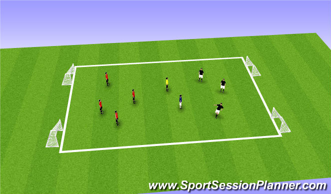 Football/Soccer Session Plan Drill (Colour): Warm up Game