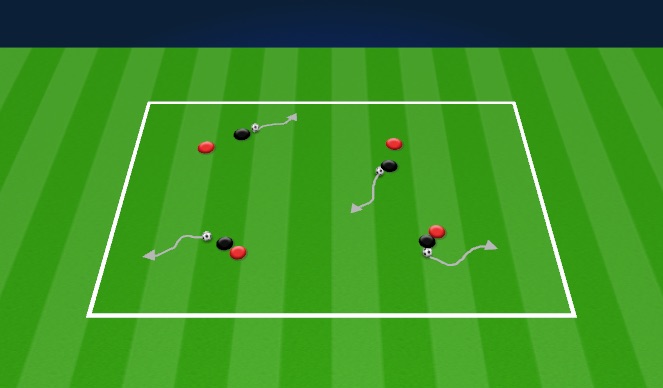 Football/Soccer Session Plan Drill (Colour): Cat & Mouse