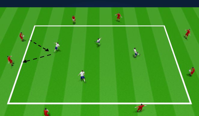 Football/Soccer Session Plan Drill (Colour): Ball out of air warmup