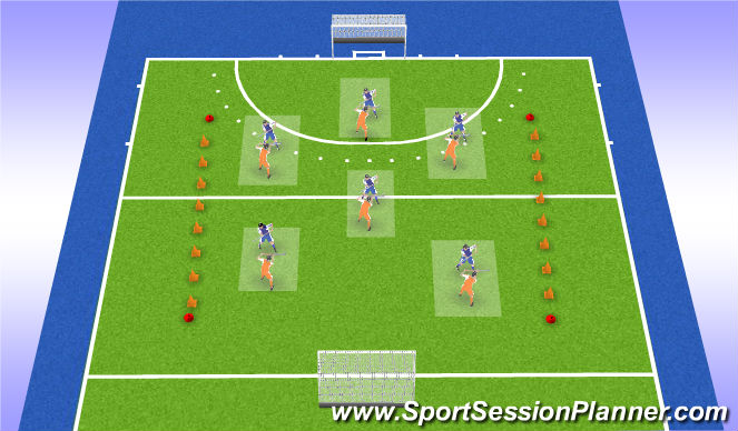 Hockey Session Plan Drill (Colour): wedstrijd +outro