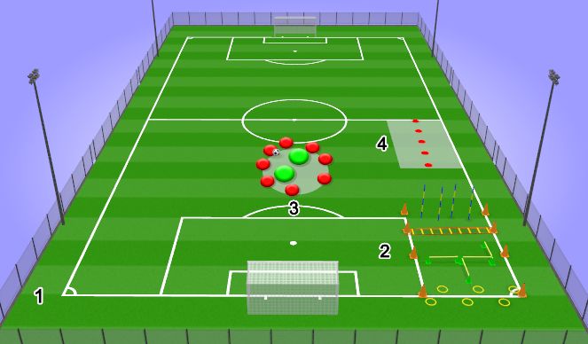 Football/Soccer Session Plan Drill (Colour): WARM UP 