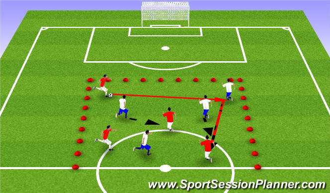 Football/Soccer Session Plan Drill (Colour): Warm-Up