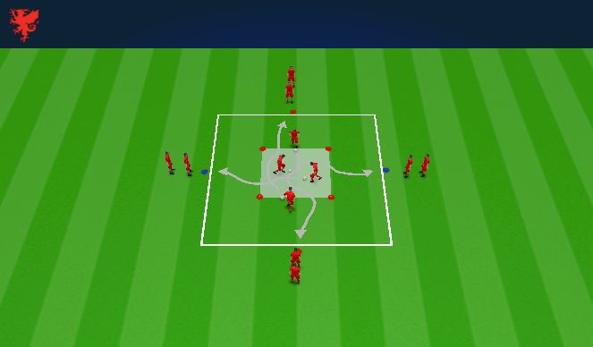 Football/Soccer Session Plan Drill (Colour): Technical Drill 2