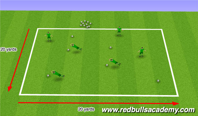 Football/Soccer Session Plan Drill (Colour): Warm-Up