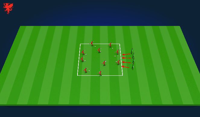 Football/Soccer Session Plan Drill (Colour): Win the ball 