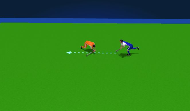 Hockey Session Plan Drill (Colour): Block Tackle Intro