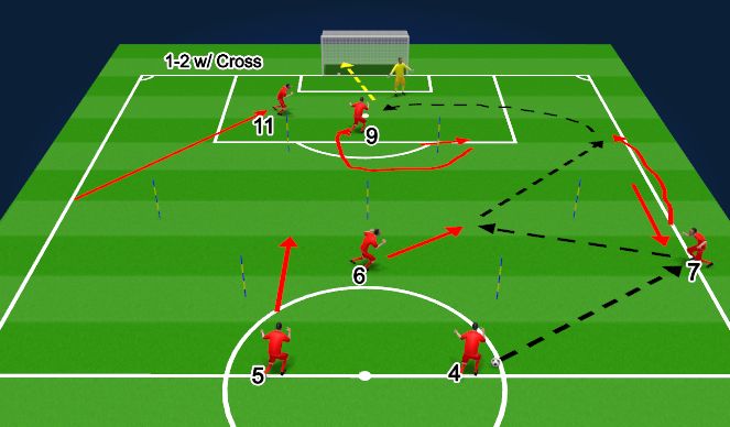 Football/Soccer Session Plan Drill (Colour): Passing Patterns 2