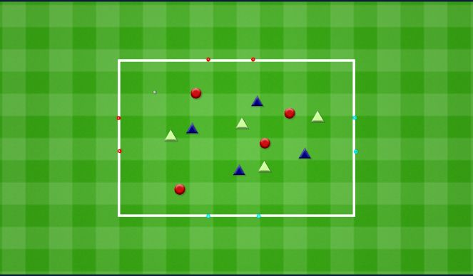 Football/Soccer Session Plan Drill (Colour): 4 v 4 + 4 Speed