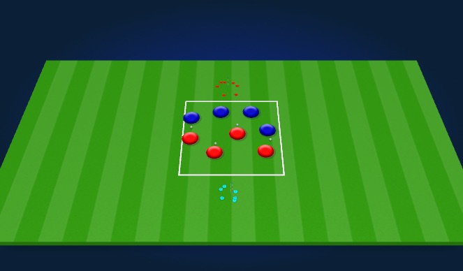 Football/Soccer Session Plan Drill (Colour): 1v1 cone game