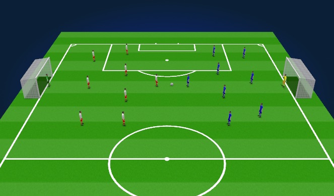 Football/Soccer Session Plan Drill (Colour): Game 9v9