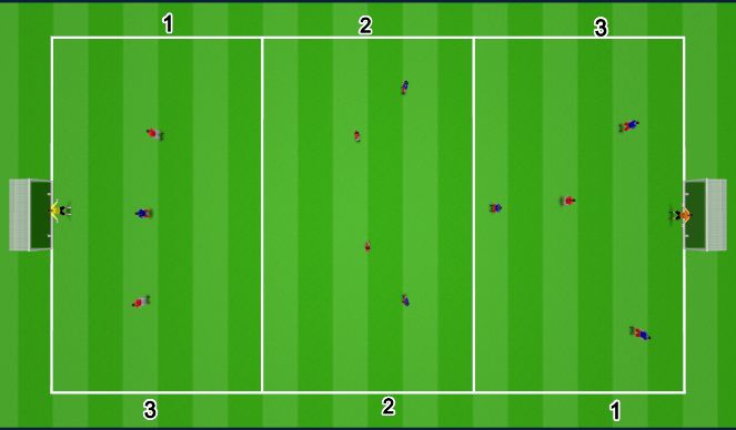 Football/Soccer Session Plan Drill (Colour): SSG - 6V6/8V8