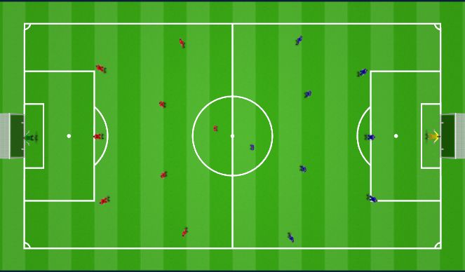 Football/Soccer Session Plan Drill (Colour): 9 v 9 25 min
