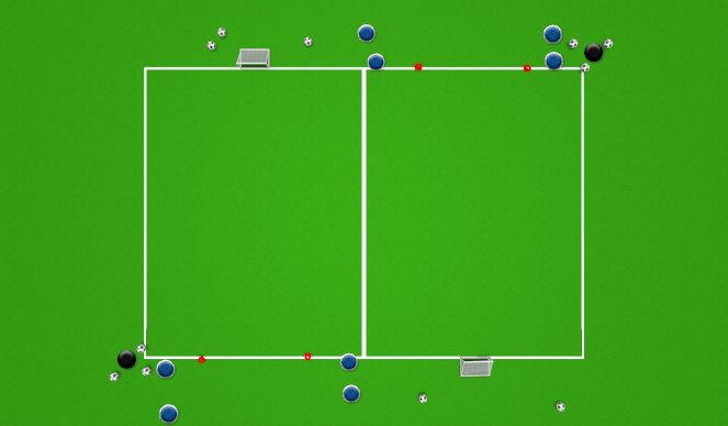 Football/Soccer Session Plan Drill (Colour): 1V1 or 2V2