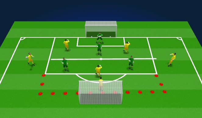 Football/Soccer Session Plan Drill (Colour): Wide Crossing Attacking Game
