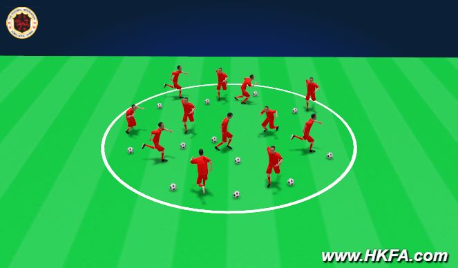 Football/Soccer Session Plan Drill (Colour): Warm Up