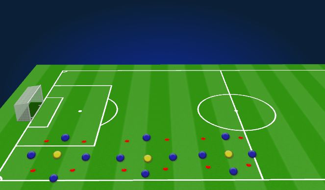 Football/Soccer Session Plan Drill (Colour): Rondons warm up