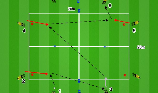 Football/Soccer Session Plan Drill (Colour): Passing Practice