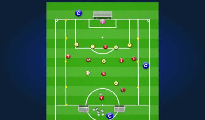 Football/Soccer Session Plan Drill (Colour): Screen 1