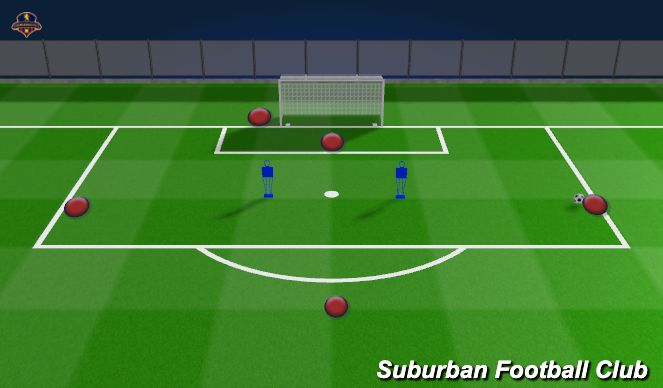 Football/Soccer Session Plan Drill (Colour): Distro - Around/Thru Diamond