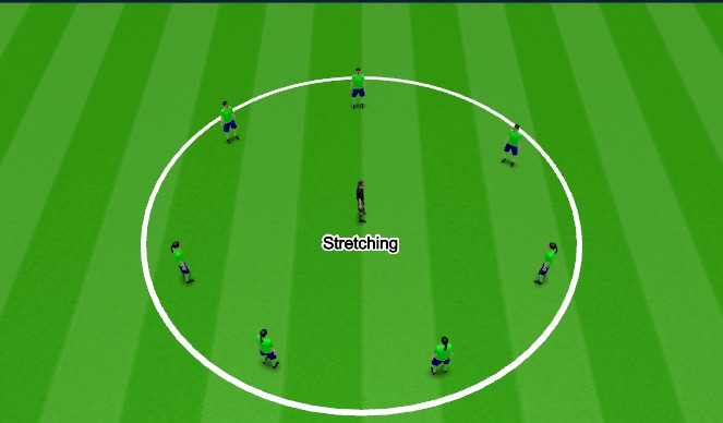 Football/Soccer Session Plan Drill (Colour): Stretching
