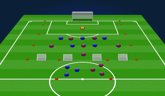 Football/Soccer Session Plan Drill (Colour): Expansion Phase