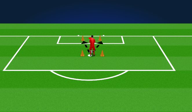 Football/Soccer Session Plan Drill (Colour): Tech activation 2-10