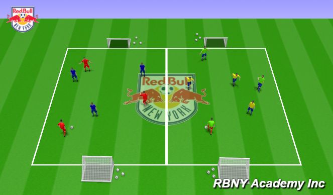 Football/Soccer Session Plan Drill (Colour): Match (Tournament Style)