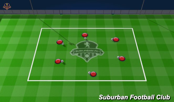 Football/Soccer Session Plan Drill (Colour): Activation - Ball Familiarity Box Work