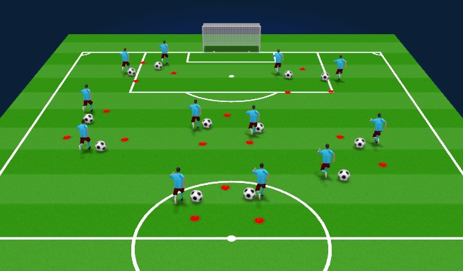 Football/Soccer Session Plan Drill (Colour): Catch me 