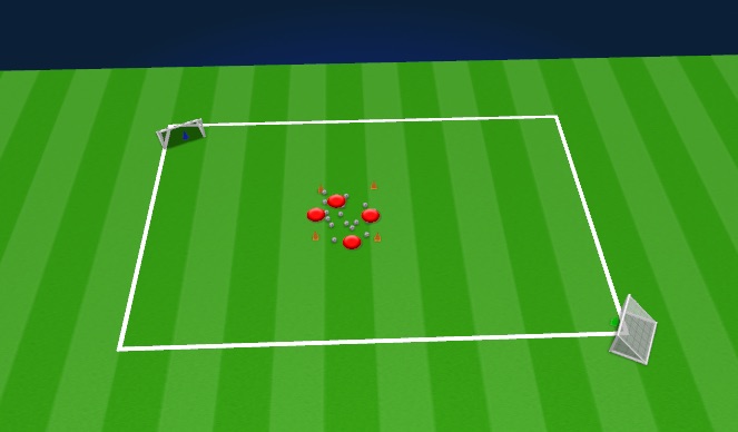 Football/Soccer Session Plan Drill (Colour): Variant II for U5