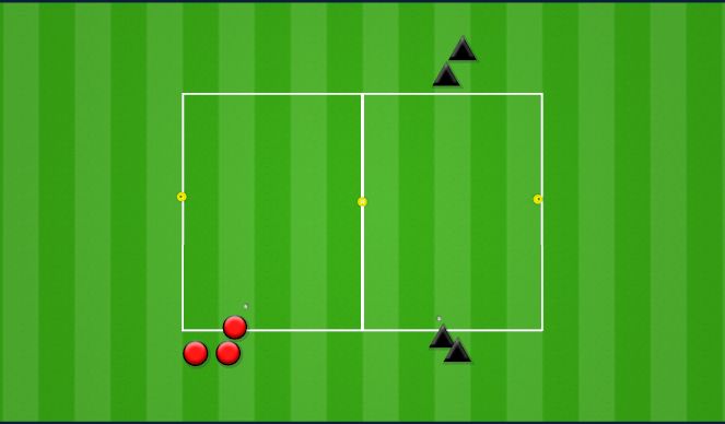Football/Soccer Session Plan Drill (Colour): 2 Line Technical Warm-up