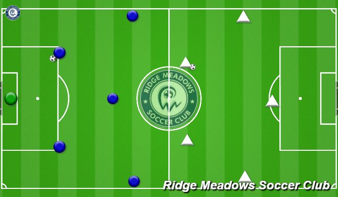 Football/Soccer Session Plan Drill (Colour): Passing Pattern 1