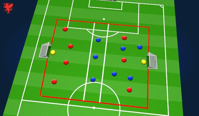Football/Soccer Session Plan Drill (Colour): Opposed Practice
