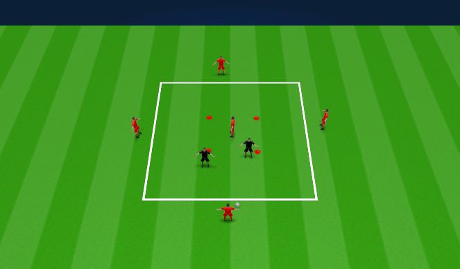 Football/Soccer Session Plan Drill (Colour): Skill (Opposed) - 5v2 with Central Option