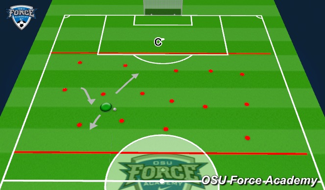 Football/Soccer Session Plan Drill (Colour): Dribling