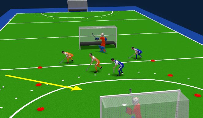 Hockey Session Plan Drill (Colour): Animation 1