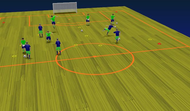 Football/Soccer Session Plan Drill (Colour): WARM UP 2 