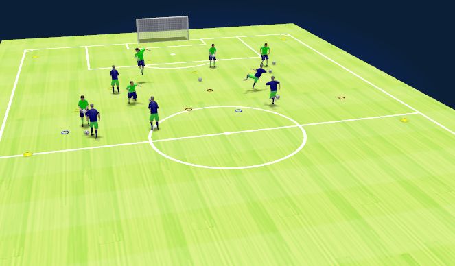 Football/Soccer Session Plan Drill (Colour): COVER THE RINGS