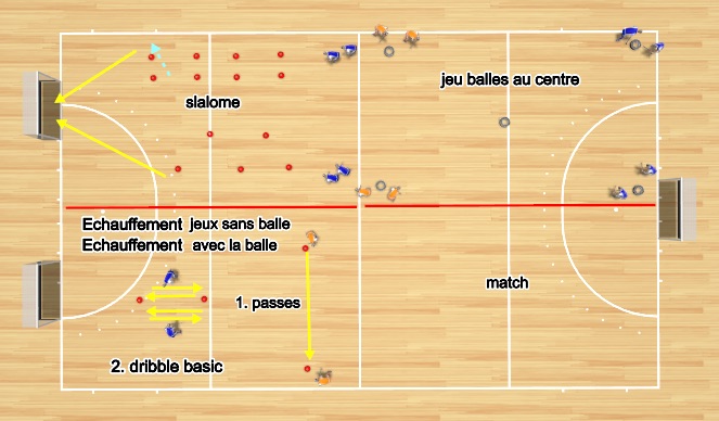 Hockey Session Plan Drill (Colour): U5 - U6